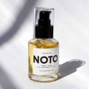 NOTO Rooted Oil for hair and skin is available at Inspire Beauty.