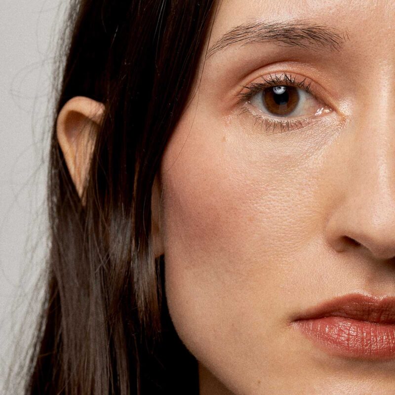 F. Miller Tinted Balm Carob is a brownish brick red with warm undertones of terracotta for lips and cheeks.