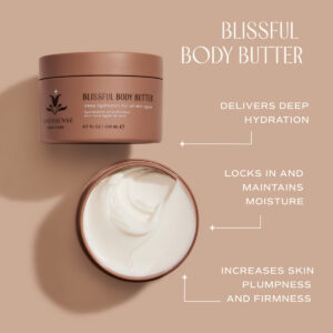 Innersense Organic Beauty Blissful Body Butter deeply hydrates and softens skin.