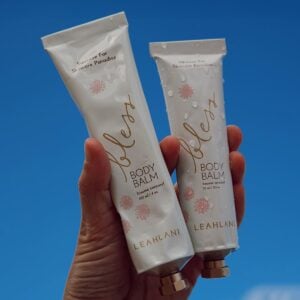Leahlani Bless Body Balm is available in 2 sizes at Inspire Beauty.