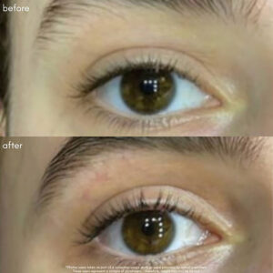 Use Maya Chia Power Fol Eyelash & Eyebrow Treatment on eyelashes to enhance volume and length.