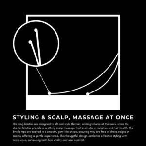 Maya Chia Brush can be used for styling and detangling hair, plus massaging the scalp.