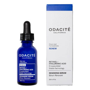 Odacité Retinol + Hyaluronic Acid Renewing Serum is a youth-restoring retinol serum expertly formulated with Advanced Encapsulation Technology to visibly minimize signs of aging & blemishes.