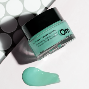 Om Organics Adaptogen + Copper Peptide Multitasking Radiance Mask leaves skin feeling firm, bouncy, and refreshed.