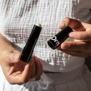 Om Organics Argan + Tucuma Lip Butter is a nourishing lip treatment for all-day hydration.