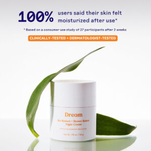 Three Ships Dream Bio-Retinol + Shorea Butter Rejuvenating Cream deeply hydrates skin as it evens out skin tone.