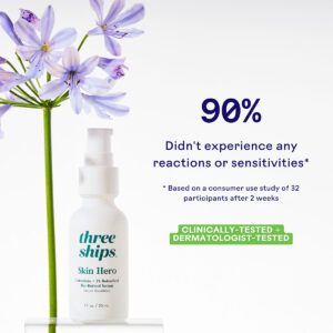 Shop Three Ships Skin Hero Calendula + 2% Bakuchiol Bio-Retinol Serum at Inspire Beauty.