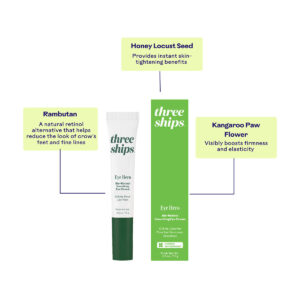 Three Ships Eye Hero Bio-Retinol Smoothing Eye Cream is a deeply hydrating eye cream with Bio-Retinol that visibly smooths, firms, and lifts the look of fine lines and wrinkles—instantly and long-term.
