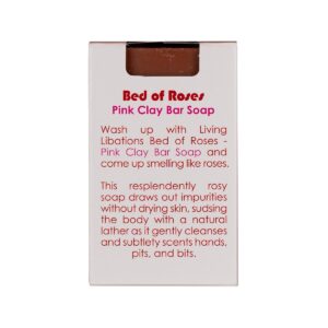 Living Libations Bed Of Roses Pink Clay Soap available at Inspire Beauty.