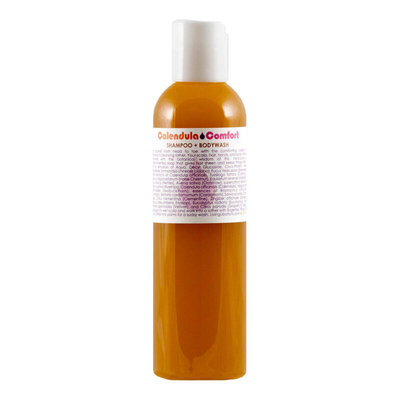 Living Libations Calendula Comfort Shampoo + Bodywash available at Inspire Beauty.