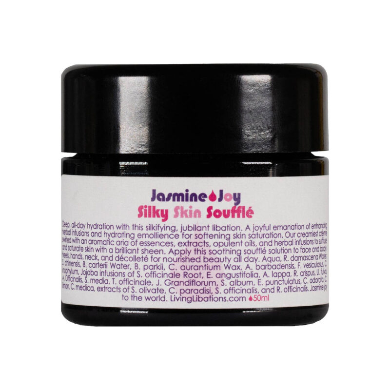 Living Libations Jasmin Joy Silky Skin Souffle available at Inspire Beauty.