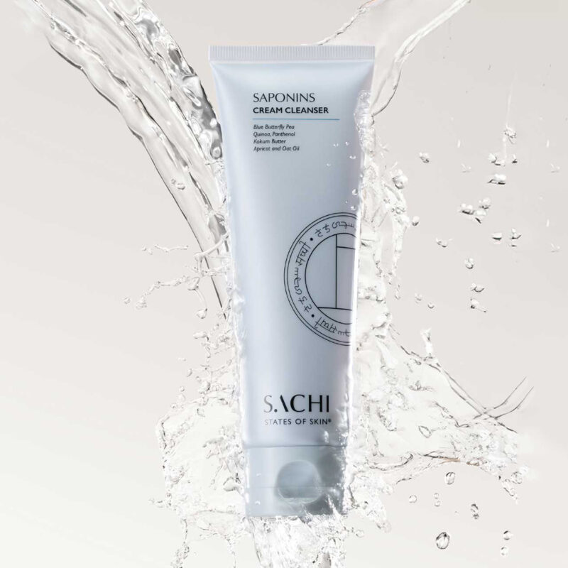 Sachi Skin Saponins Cream Cleanser is an award-winning calming cream cleanser that soothes and nourishes skin as it cleanses.