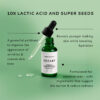 VOTARY Sensitive Resurfacing Peel combines 10% lactic acid, the highest percentage permitted under EU regulation, with the soothing benefits of super seed extracts.