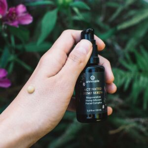 Annmarie Skin Care Activated Hemp Serum tones, firms and rejuvenates skin.