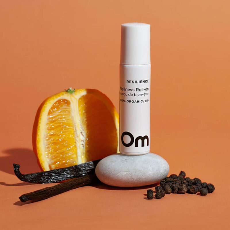 Om Organics Resilience Wellness Roll On is a renewing blend of orange, black pepper and vanilla for a boost of positivity.