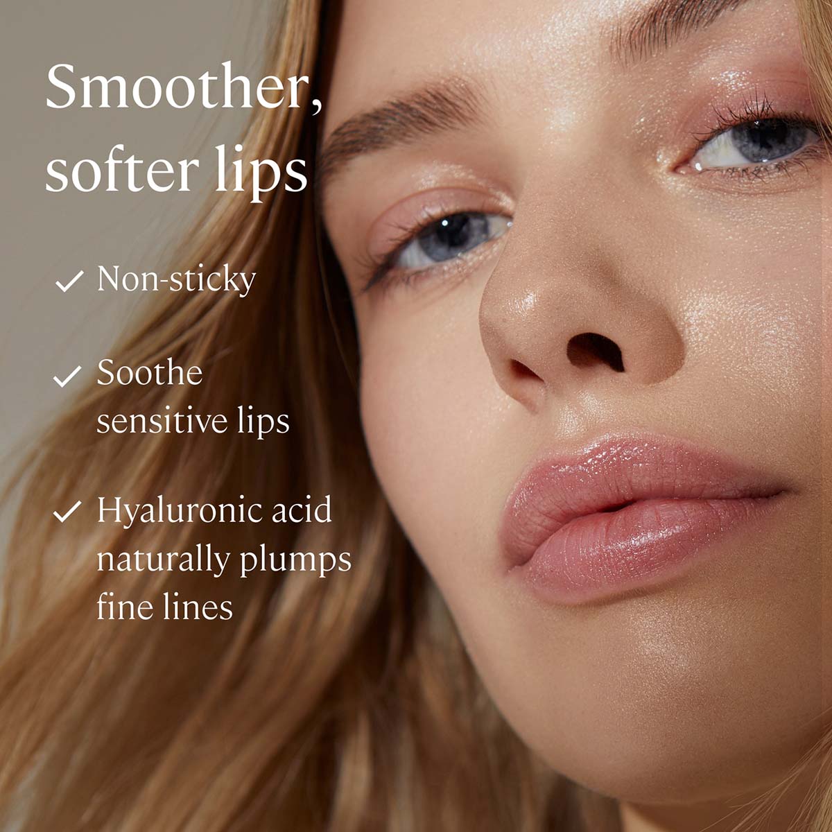 Use Minori Lip Serum to hydrate and plump lips.