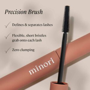 Minori Mother of Lashes Mascara is a “your lashes, but better” mascara, with a precision-molded brush that grips each lash at the root for a soft, defined, and voluminous look.