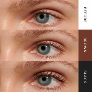 Comparison of Minori Mother Of Lashes Mascara shades Black and Brown