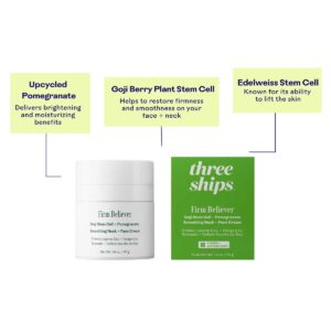 Three Ships Firm Believer Smoothing Neck + Face Cream is a deeply hydrating and firming face and neck cream.