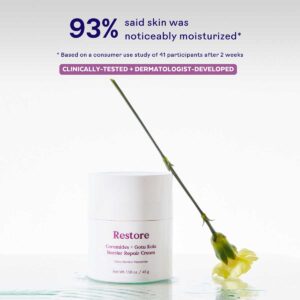 Three Ships Restore Barrier Repair Cream replenishes moisture and reduces the appearance of redness.