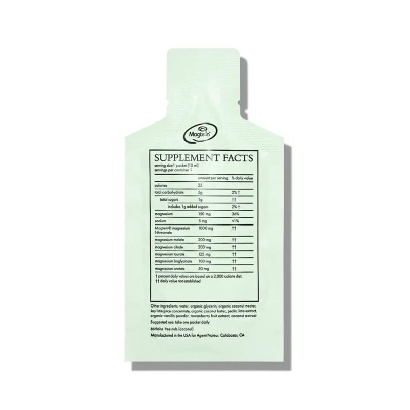 Agent Nateur Holi (Mag) Advanced Daily Magnesium Complex supplement facts.