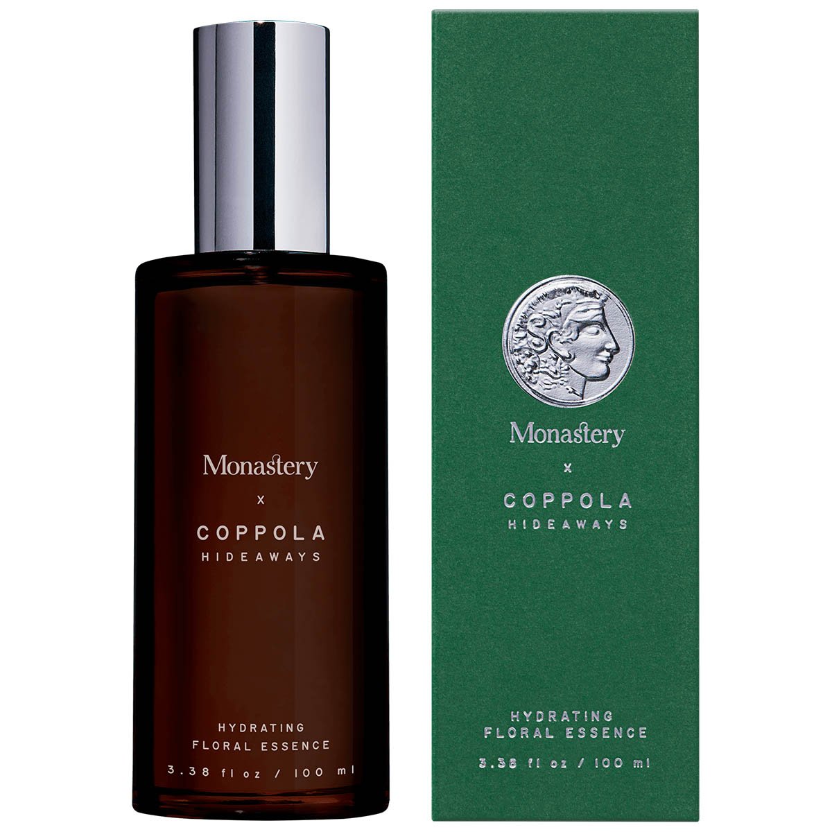 Monastery X Coppola Hideaways Essence is an uplifting fresh and floral spray formulated to improve the epidermal hydration, soothe tissues of the skin and reduce inflammation.