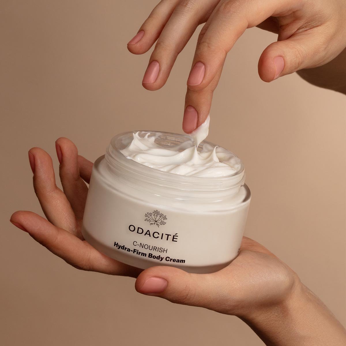 Odacite C-Nourish Hydra-Firm Body Cream is rich and nourishing, perfect for dry skin.