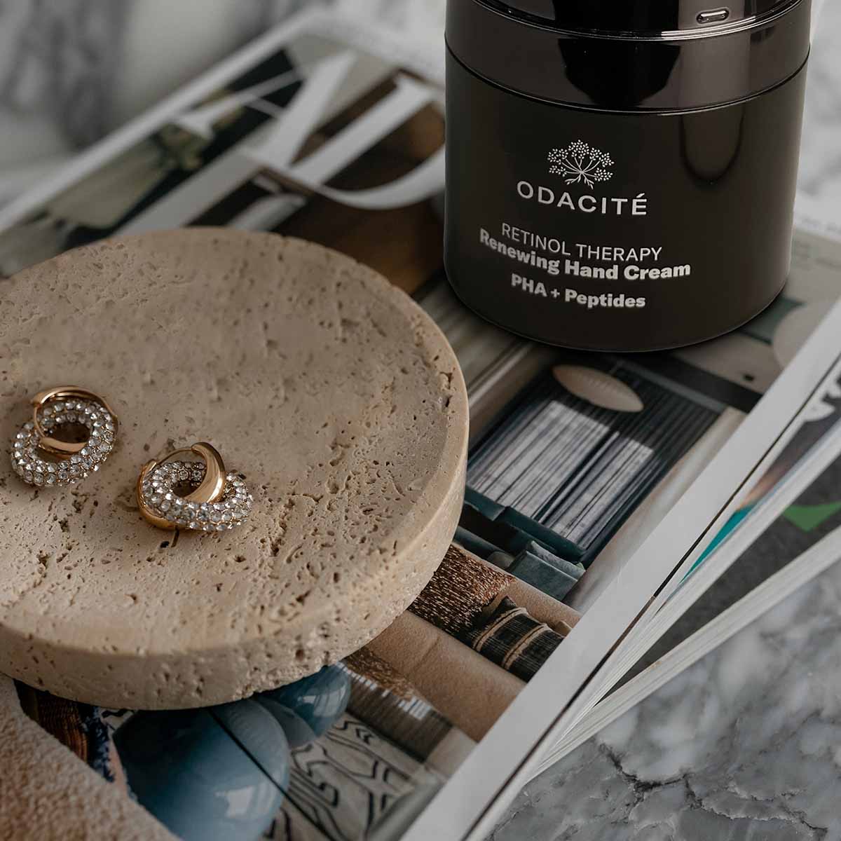 Odacité Retinol Therapy Renewing Hand Cream available at Inspire Beauty.
