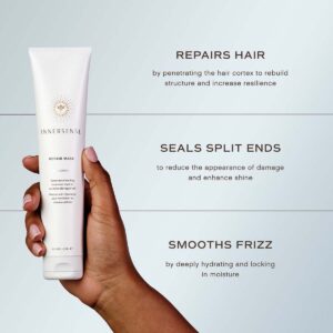 Innersense Repair Mask seals split ends to reduce the appearance of damage and enhance shine.