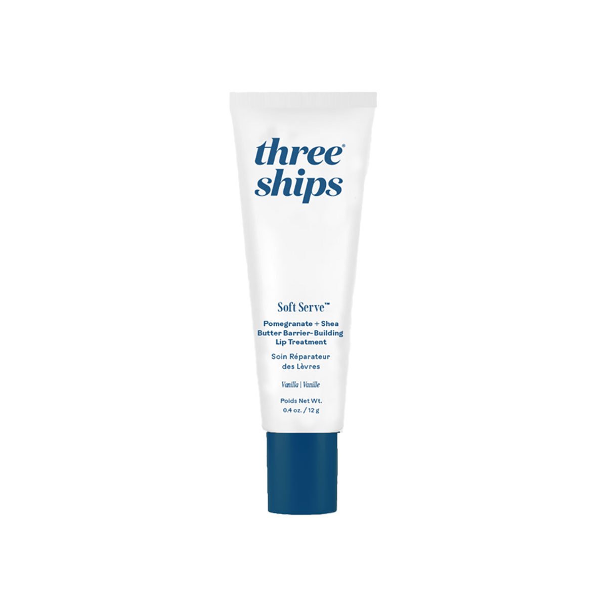 Shop Three Ships SoftServe Pomegranate + Shea Butter Barrier-Building Lip Treatment at Inspire Beauty.