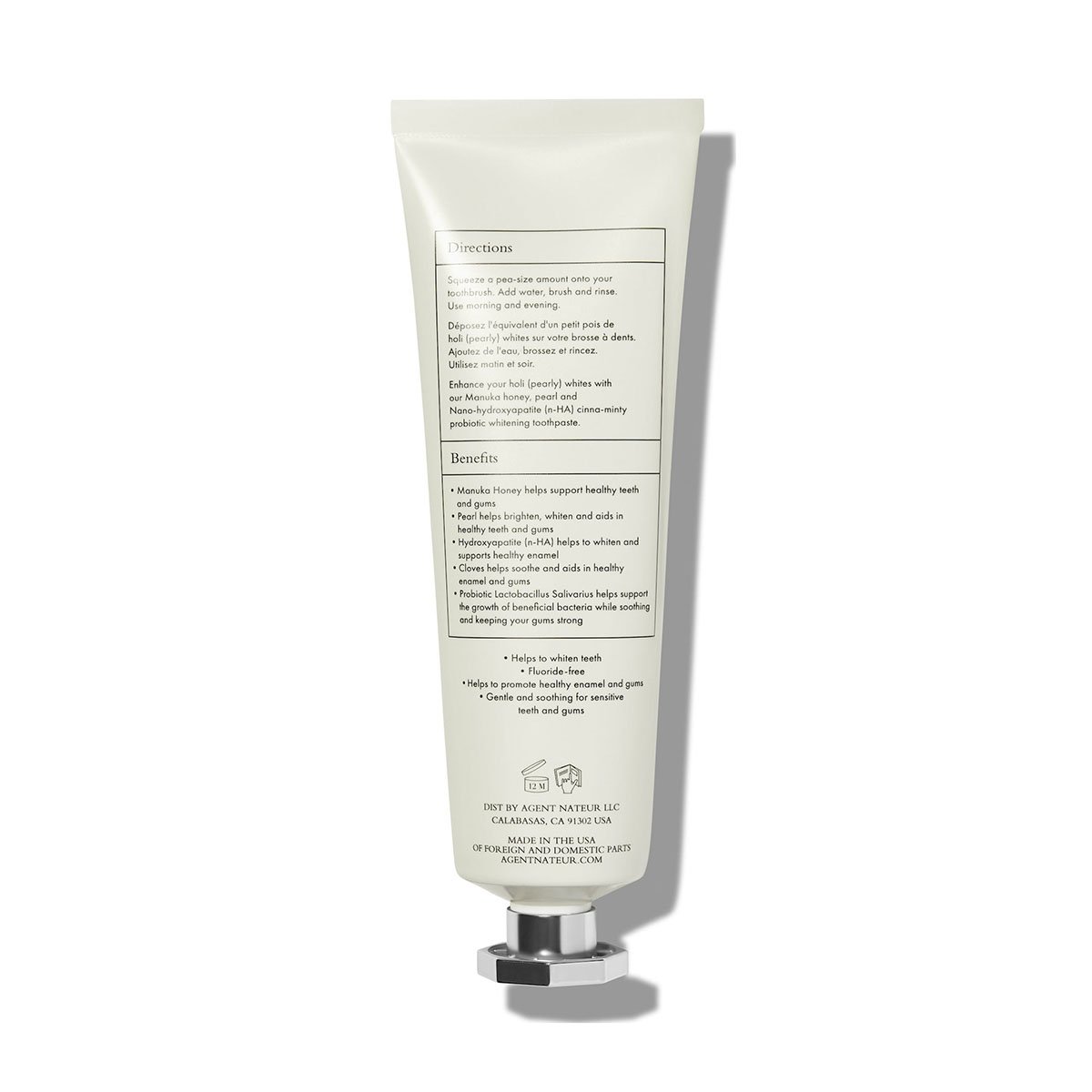 Agent Nateur Holi (Pearly) Whites Probiotic Whitening Toothpaste available at Inspire Beauty.