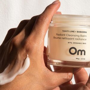 Om Organics Tahiti Lime + Babassu Radiant Cleansing Balm available at Inspire Beauty.