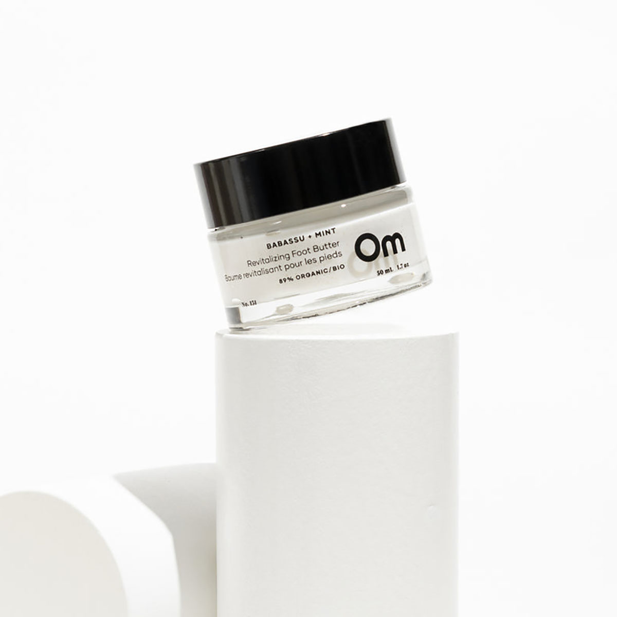 Om Organics Babassu + Mint Revitalizing Foot Butter available at Inspire Beauty.
