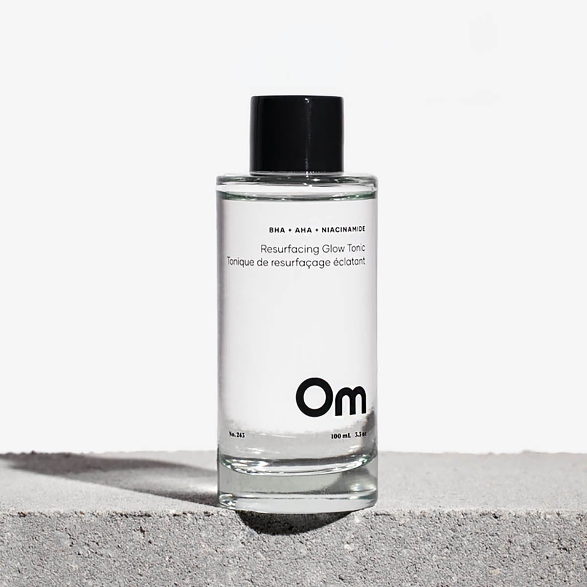 Om BHA + AHA + Niacinamide Resurfacing Glow Tonic available at Inspire Beauty.