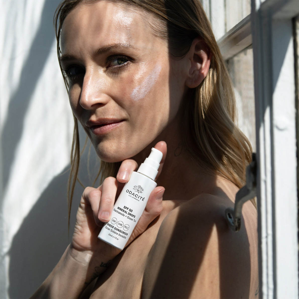 Odacité SPF 50 Sheer Sunscreen Mineral Drops available at Inspire Beauty.