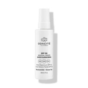 Shop Odacité SPF 50 Mineral Drops Sheer Sunscreen at Inspire Beauty.