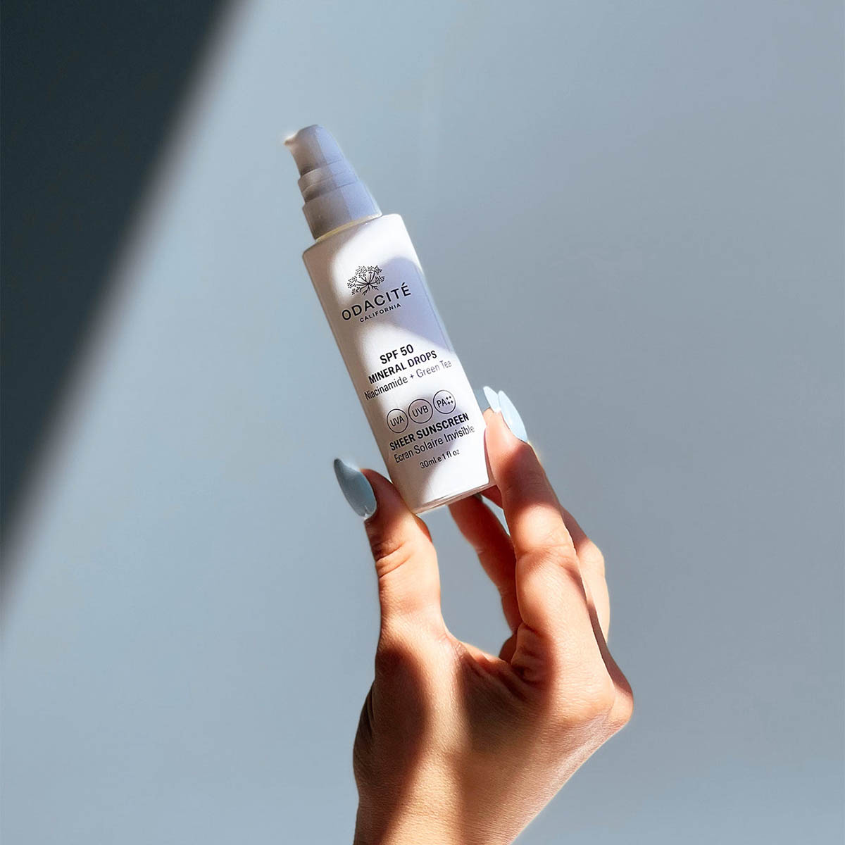 Odacite SPF 50 Sheer Sunscreen Mineral Drops is fluid and lightweight mineral sun protection.