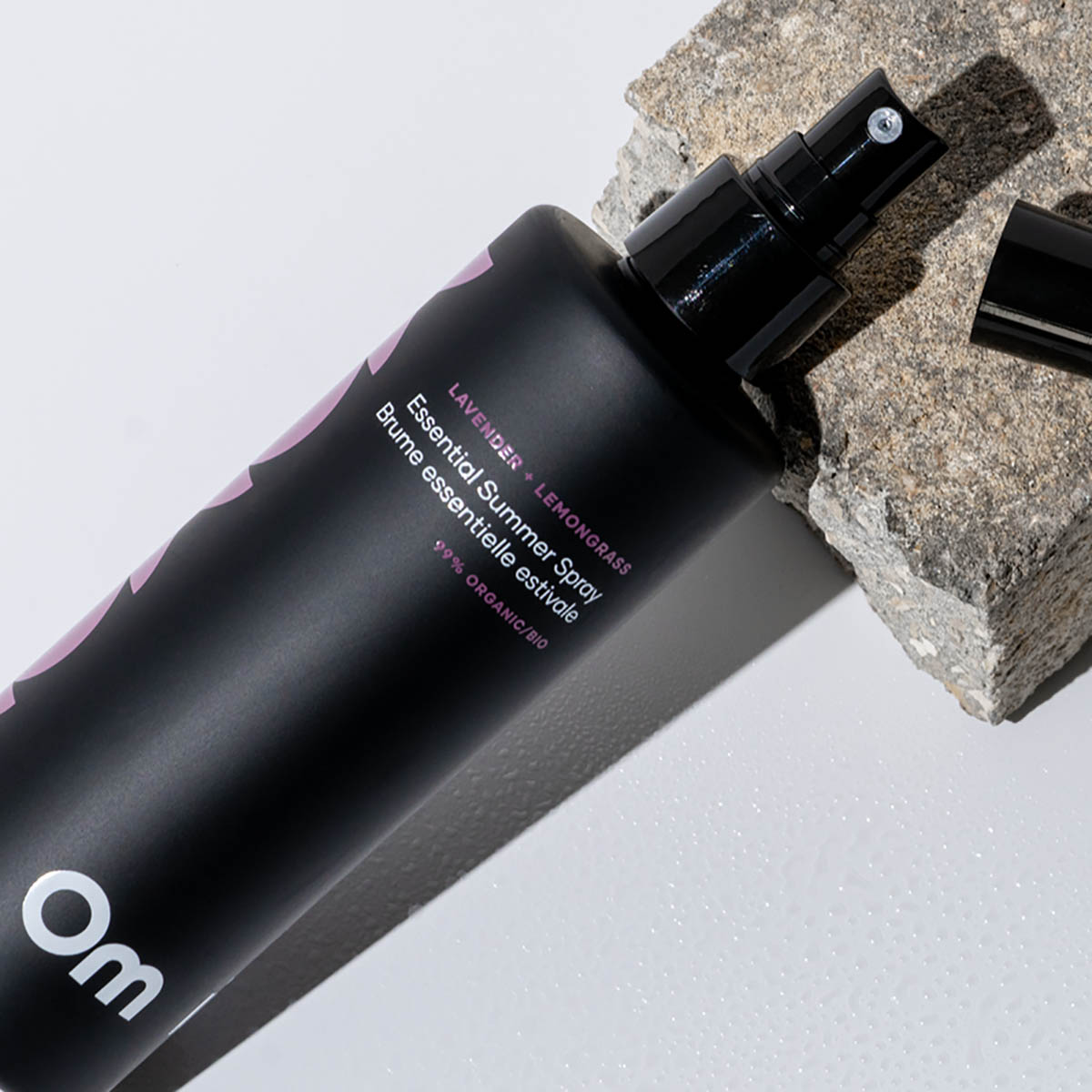 Om Skin Lavender + Lemongrass Essential Summer Spray available at Inspire Beauty.