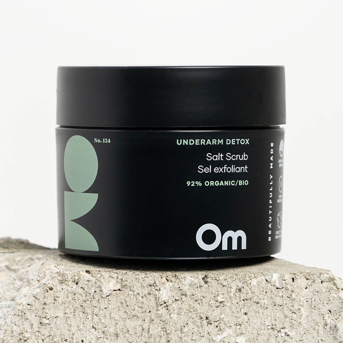 Shop Om Underarm Detox Salt Scrub at Inspire Beauty.