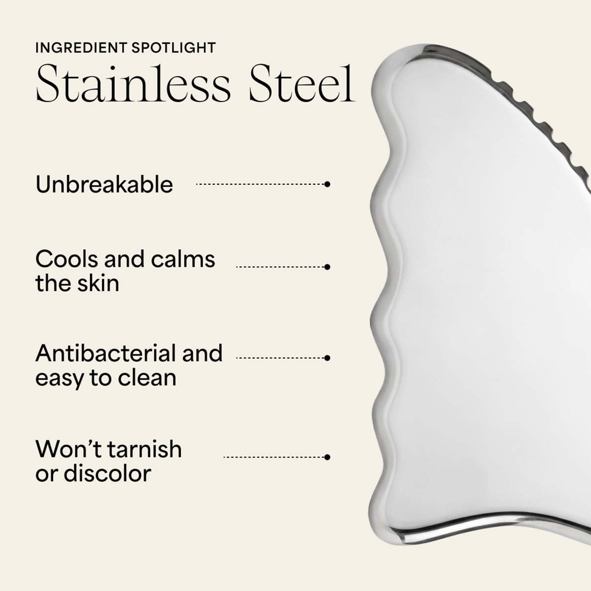 Benefits of Wildling Stainless Steel Body Gua Sha the Aura Platinum.