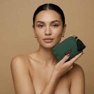 Shop Wildling Beauty Stone Pouch in shade Emerald at Inspire Beauty.