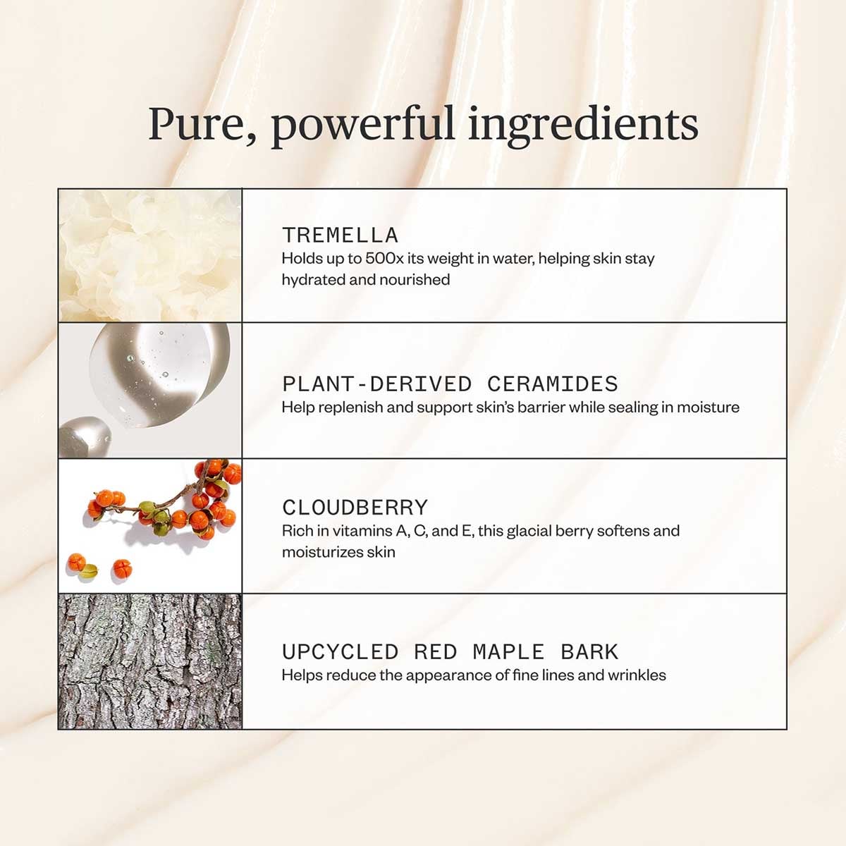 Ursa Major Alpine Rich Cream ingredients.