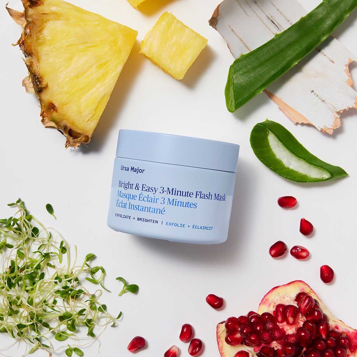 Ursa Major Bright & Easy 3-Minute Flash Mask is a shortcut to soft, refreshed skin — minus the recovery time of traditional peels.