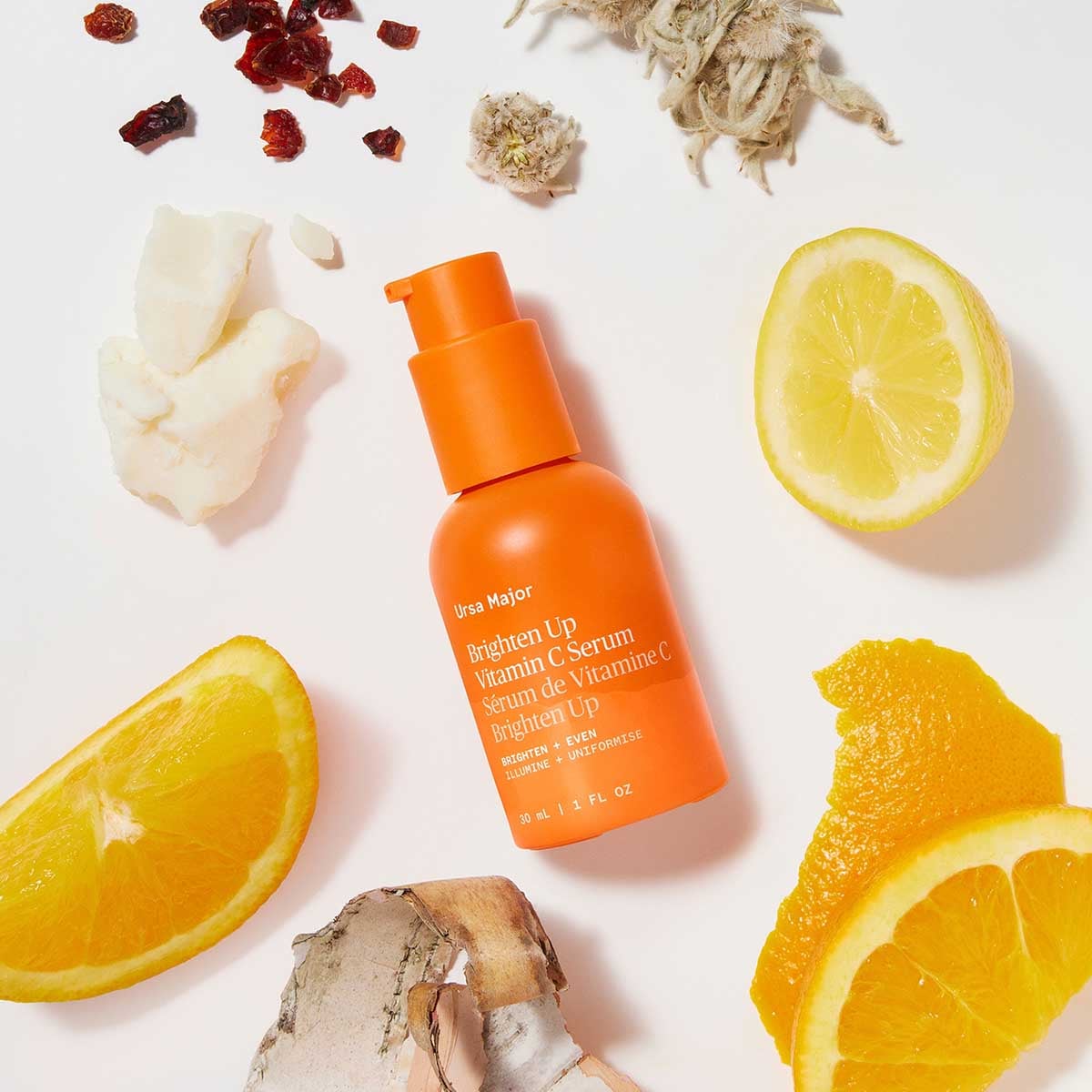 Ursa Major Brighten Up Vitamin C Serum brightens dull-looking skin and lightens stubborn dark spots.