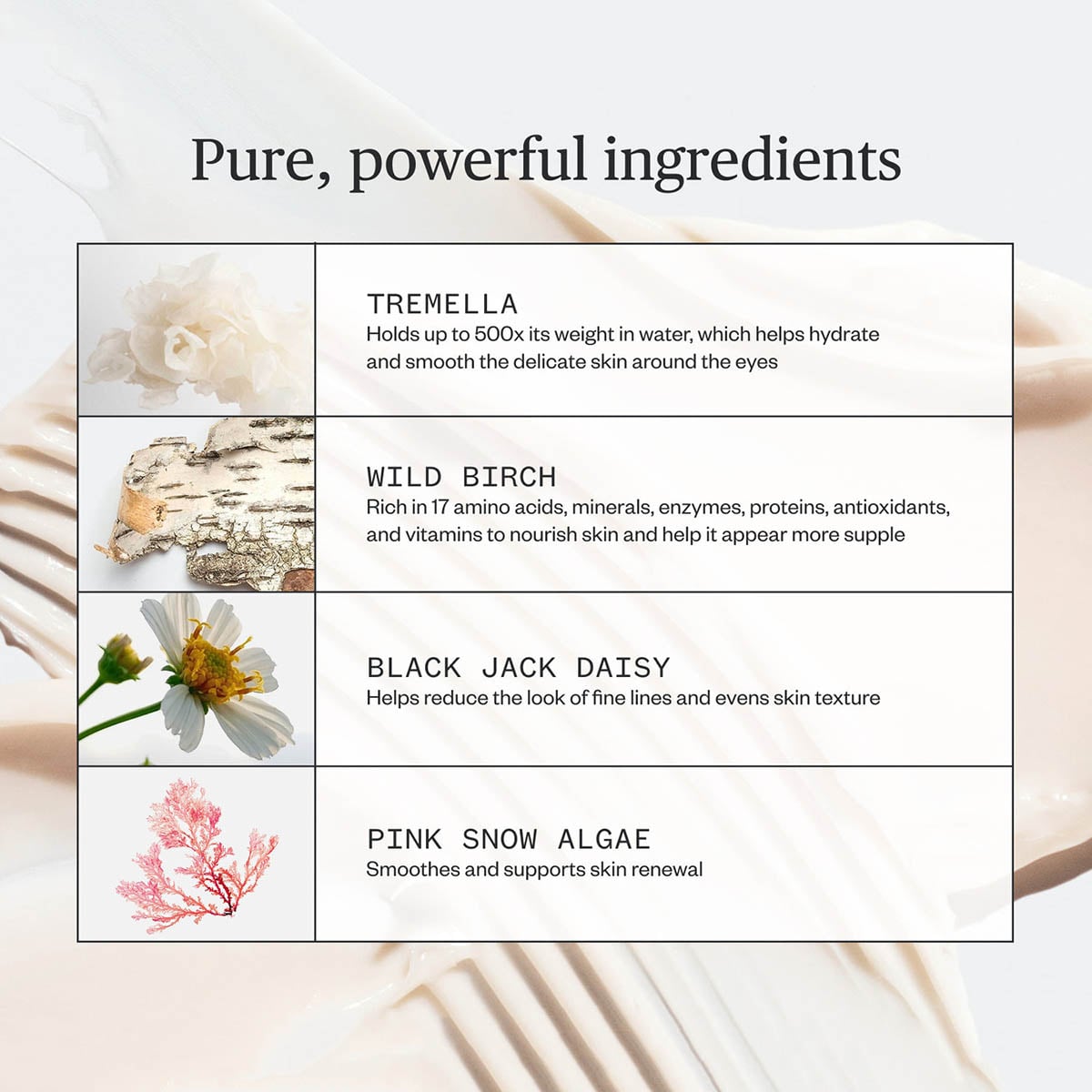 Ursa Major Forest Alchemy Eye Cream ingredients.