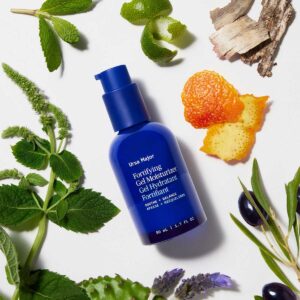 Ursa Major Fortifying Gel Moisturizer is a lightweight, serum-like gel moisturizer that keeps skin feeling clear, refreshed, and hydrated all day.