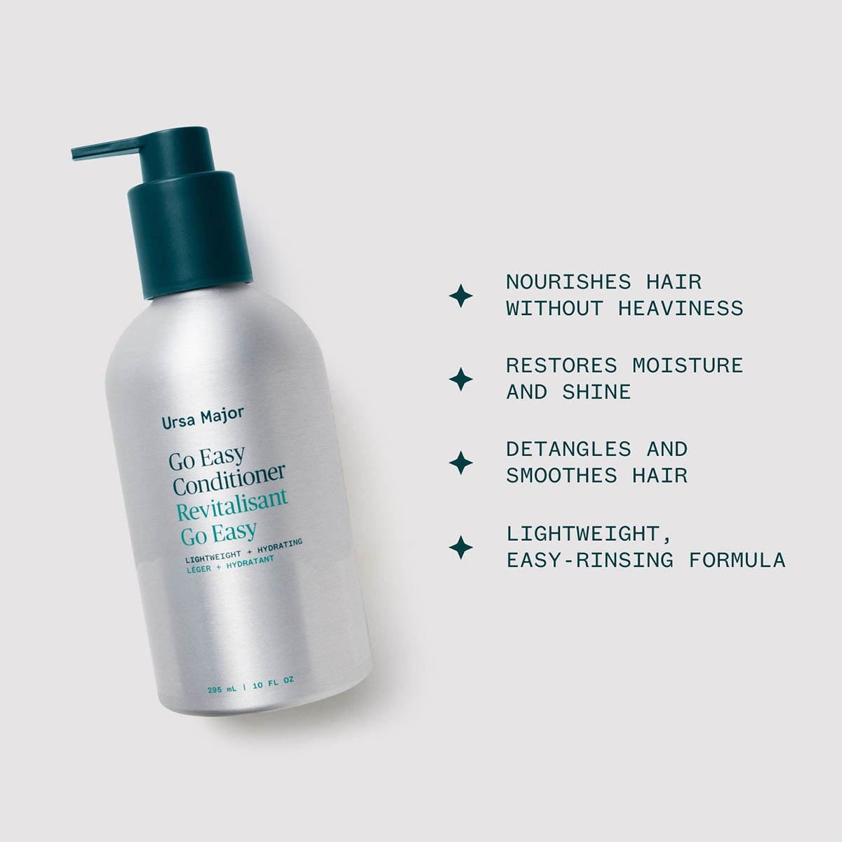 Ursa Major Go Easy Conditioner is a nourishing yet easy-rinsing conditioner that revitalizes hair for added control, volume, and shine.