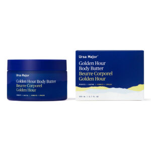 Ursa Major Golden Hour Body Butter is a rich yet fast-absorbing body moisturizer that instantly melts into skin to deeply hydrate without any greasy feel.