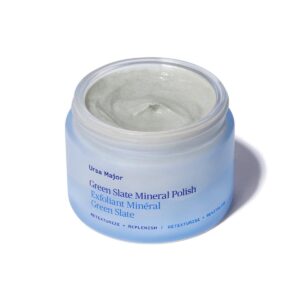 Ursa Major Green Slate Mineral Polish is a mineral-packed face polish that deeply exfoliates to reveal softer, smoother-looking skin.