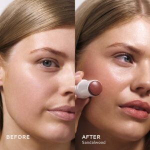 VOTARY Lip and Cheek Tint in shade Sandalwood blends seamlessly to create a soft wash of buildable colour with a healthy, radiant finish.